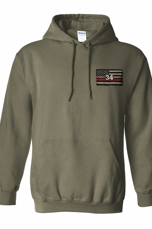 Military Green Graffic Hoodie